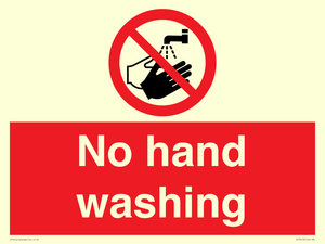 No hand washing